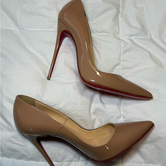 120 mm So Kate Beige Patent Leather Heels